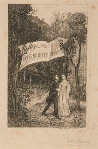 2 ilustracje do Le Malheur d autorstwa Alphonse Legros