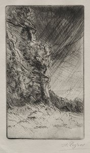 Podmuch wiatru. autorstwa Alphonse Legros