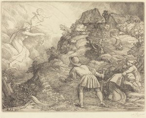 Alegoria Chłopa i Fortuny Chłop i Fortuna: Temat alegoryczny. autorstwa Alphonse Legros