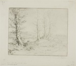 Wzdłuż brzegu rzeki autorstwa Alphonse Legros