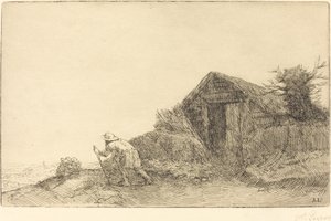 Wzdłuż szczytu wzgórza autorstwa Alphonse Legros
