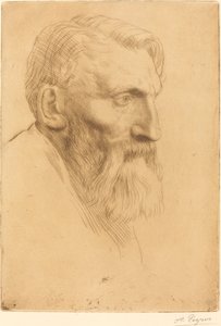 Auguste Rodina. autorstwa Alphonse Legros