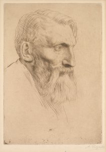 Auguste Rodin, 1881. autorstwa Alphonse Legros