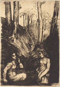 Kąpiących się autorstwa Alphonse Legros