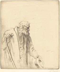Żebrak Żebrak. autorstwa Alphonse Legros