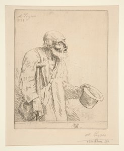 Żebrak z kulami autorstwa Alphonse Legros