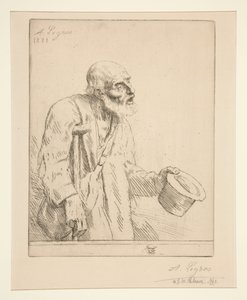 Żebrak o kulach autorstwa Alphonse Legros