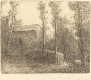 Most przy Młynie Le pont du Moulin. autorstwa Alphonse Legros