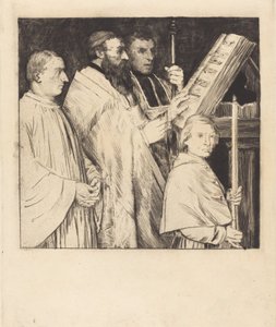 Chórzyści, 1. płyta (Le lutrin) autorstwa Alphonse Legros