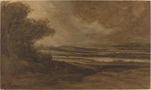 Wieś Burgundii [rekto] autorstwa Alphonse Legros