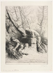 Śmierć i drwal autorstwa Alphonse Legros