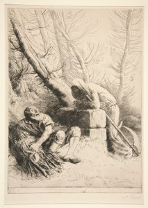 Śmierć i drwal autorstwa Alphonse Legros