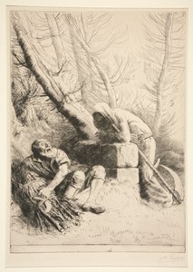 Śmierć i drwal autorstwa Alphonse Legros