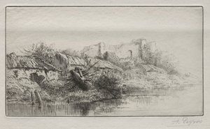Opuszczona wioska autorstwa Alphonse Legros
