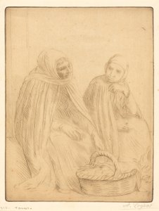 Sprzedawcy jaj, pierwszy talerz Sprzedawcy jaj. autorstwa Alphonse Legros