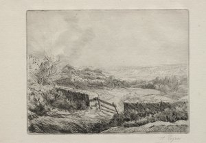 Wejście na pole. autorstwa Alphonse Legros