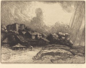 Farma w klasztorze autorstwa Alphonse Legros