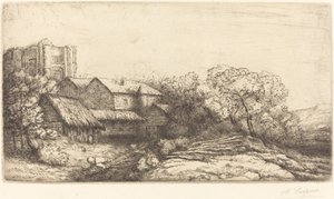 Farma w klasztorze autorstwa Alphonse Legros