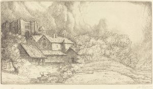 Farma w klasztorze autorstwa Alphonse Legros