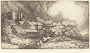 Farma przy klasztorze Farma opactwa. autorstwa Alphonse Legros