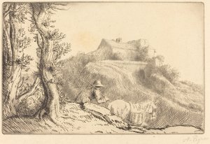 Farma na wzgórzu autorstwa Alphonse Legros