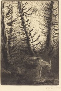 Rolnik i jego osioł autorstwa Alphonse Legros