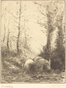 Rolnik i jego osioł autorstwa Alphonse Legros