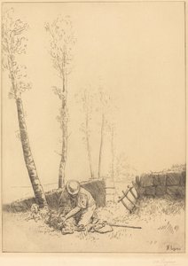 Odnalezienie owcy (Le Mouton retrouve) autorstwa Alphonse Legros