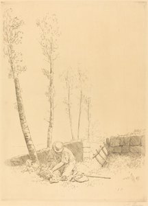 Odnalezienie owcy (Le Mouton retrouve) autorstwa Alphonse Legros