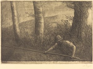 Rybak z obręczą (La peche a la problem) autorstwa Alphonse Legros