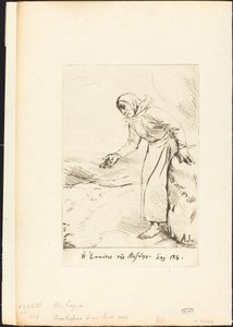 Frontyspis Żebraczka z Veze. autorstwa Alphonse Legros