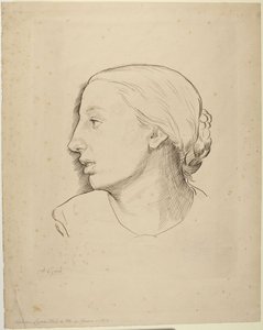 Głowa kobiety autorstwa Alphonse Legros