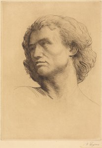 Głowa mężczyzny autorstwa Alphonse Legros