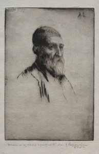 Głowa mężczyzny autorstwa Alphonse Legros