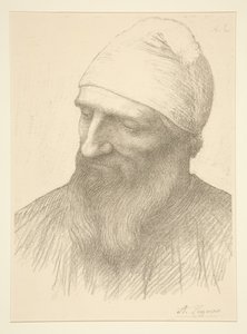 Głowa mężczyzny autorstwa Alphonse Legros