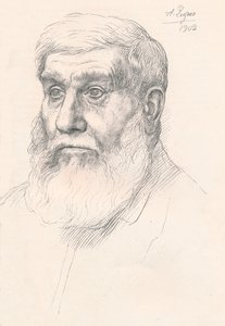 Głowa Chłopa, 1902, 1903 autorstwa Alphonse Legros