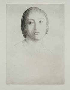 Głowa młodej dziewczyny autorstwa Alphonse Legros