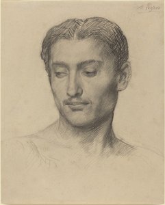 Głowa młodego człowieka. autorstwa Alphonse Legros