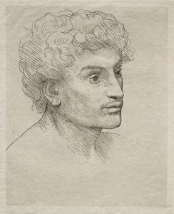 Głowa młodego człowieka. autorstwa Alphonse Legros