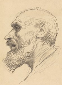 Głowa starego człowieka. autorstwa Alphonse Legros