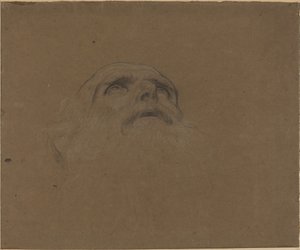 Głowa starego człowieka. autorstwa Alphonse Legros