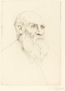 Szef Etiudy Starego Człowieka. autorstwa Alphonse Legros