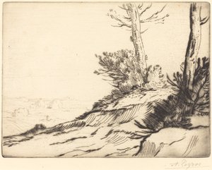 Wzgórze z krzakami (La butte aux broussailles) autorstwa Alphonse Legros