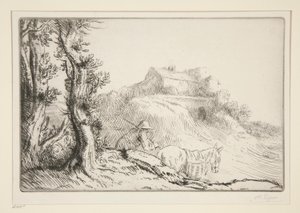 Farma na wzgórzu autorstwa Alphonse Legros