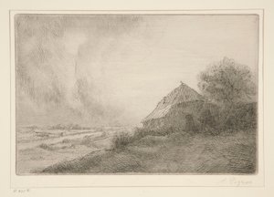 Chata na wzgórzu autorstwa Alphonse Legros