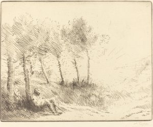 Krajobraz autorstwa Alphonse Legros