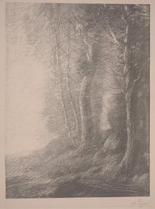 Krajobraz (lito) autorstwa Alphonse Legros