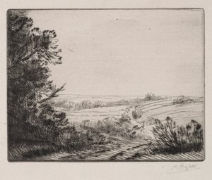 Krajobraz. autorstwa Alphonse Legros