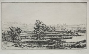 Krajobraz. autorstwa Alphonse Legros