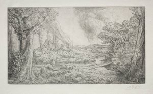Płacenie krajobrazowe. autorstwa Alphonse Legros